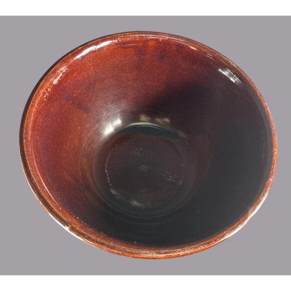 Vintage Marcrest Daisy Dot Brown Oven Proof Stoneware 2 1/2  qt Mixing Bowl 9" - Picture 2 of 4